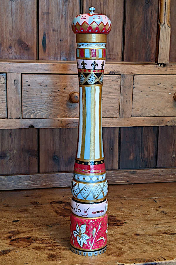 Hand-painted Pepper Mill for Carey
