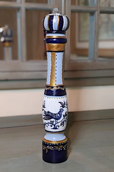 Hand-painted Pepper Mill with Blue Birds