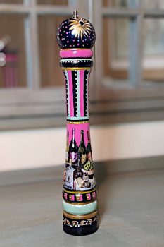 Hand-painted Pepper Mill with decoupage