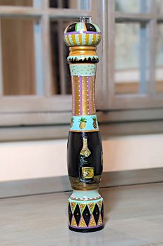 Hand-painted Pepper Mill with Champagne