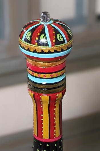 Hand-painted pepper mill
