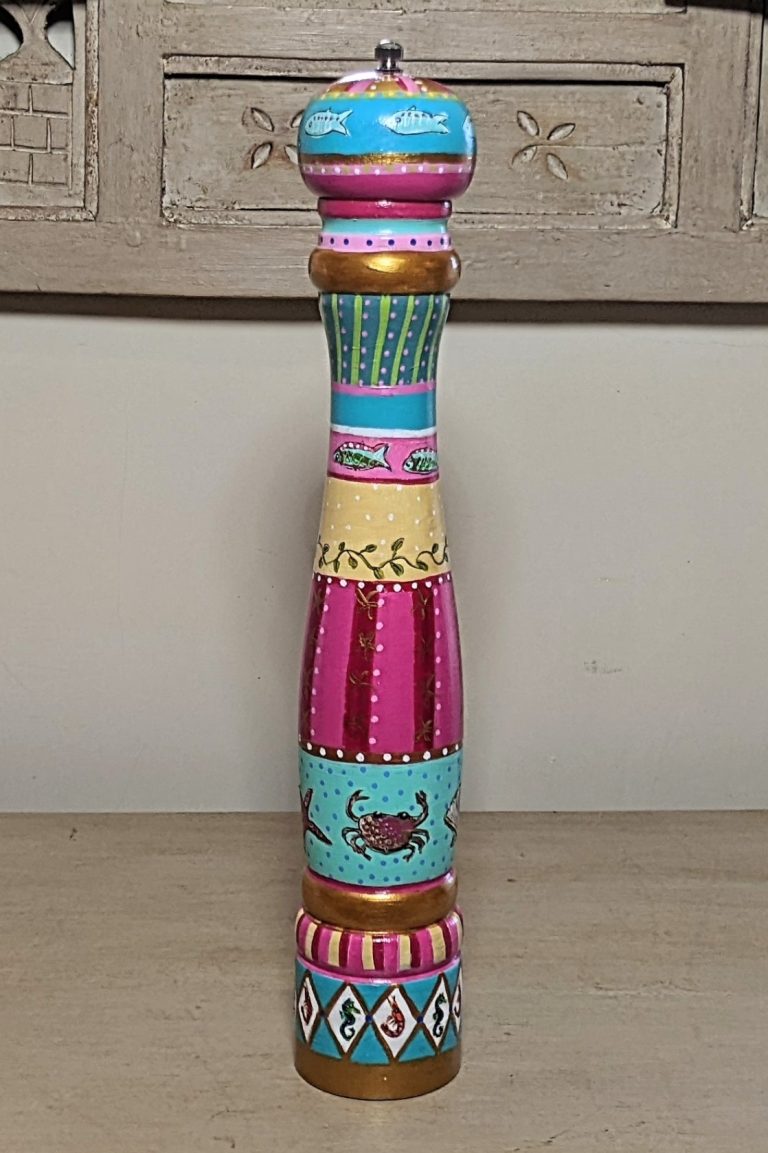 Hand-painted pepper Mill - Sea Life