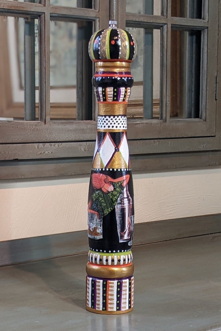 Hangover - Hand-Painted Pepper Mill View 1